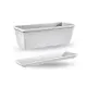 Fioriera Naxos Bianco 60x20 cm Plastica con Sottocasetta Veca