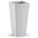 Veca Genesis Cache-Pot Quadrato H100 Vaso Bianco Polipropilene