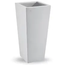 Veca Genesis Cache-Pot Quadrato H100 Vaso Bianco Polipropilene