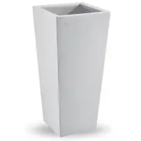 Veca Genesis Cache-Pot Quadrato H100 Vaso Bianco Polipropilene