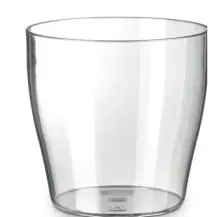 VECA Vaso Living Trasparente in Plastica 13 cm