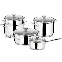 Lagostina Smart Set 9 pezzi Acciaio Inox 18/10