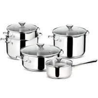 Lagostina Smart Set 9 pezzi Acciaio Inox 18/10