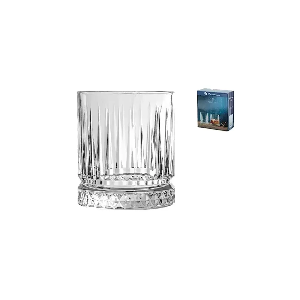 Elysia Tumbler Whisky 35,5 cl – Set da 4 bicchieri Paşabahçe