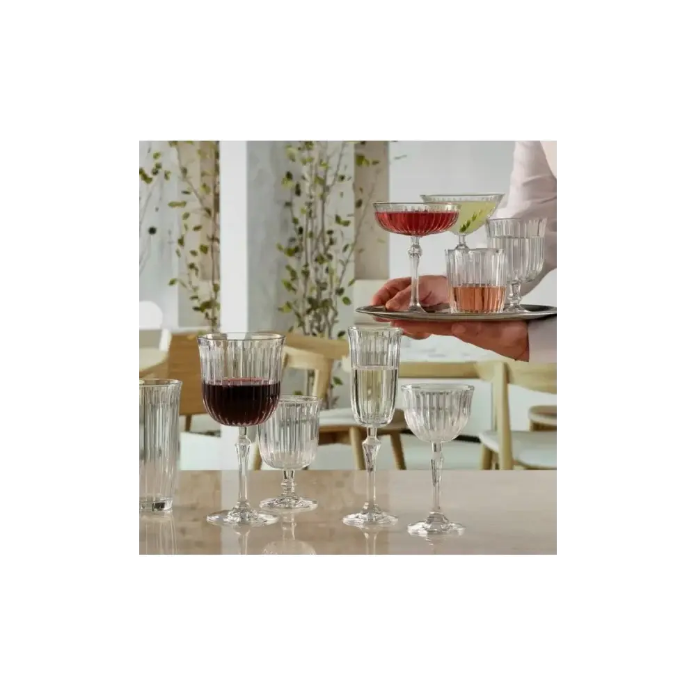 Set 4 Calici Vino Joy 170 ml Vetro Scanalato Paşabahçe