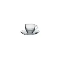 Tazza da caffè con piattino 90 ml - Set 6 Pezzi Paşabahçe