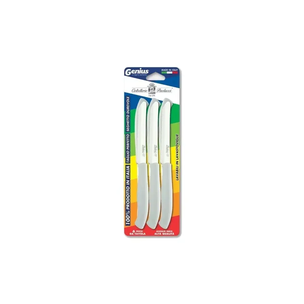 6 Coltelli da Tavola Colori Assortiti Paolucci