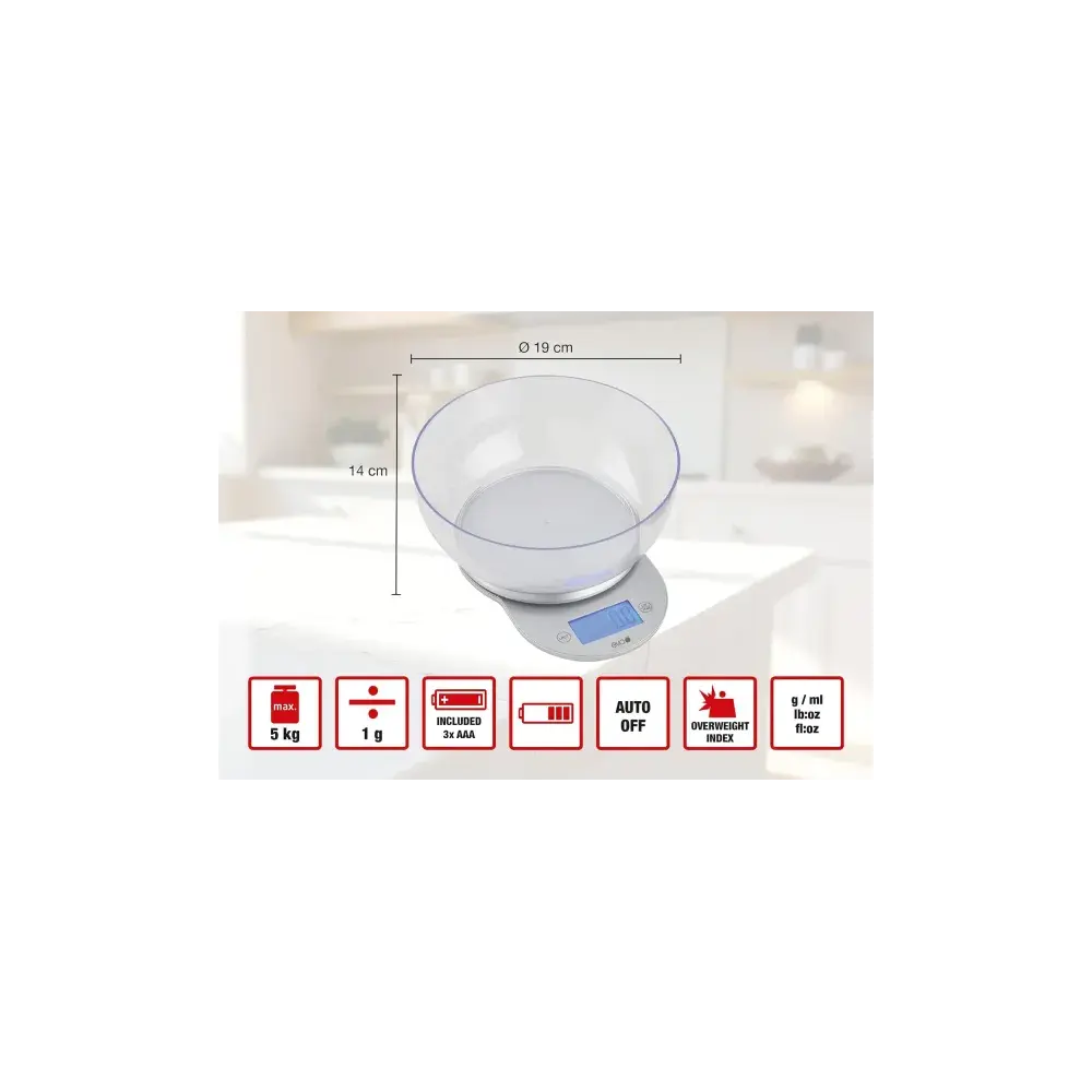 Bilancia da Cucina Digitale Eva 5 kg Kaufgut