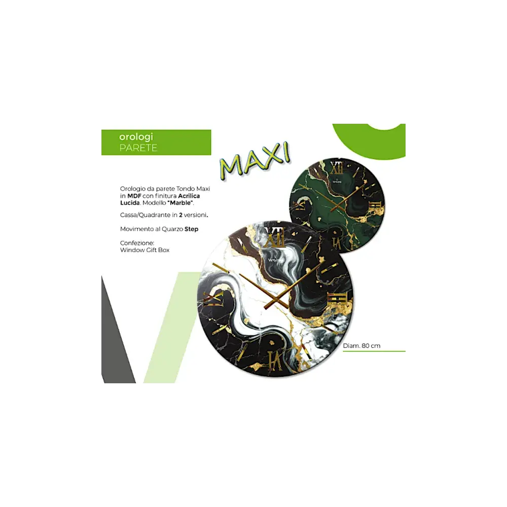 Orologio da Parete 1163/01 Marble 80cm Virtime