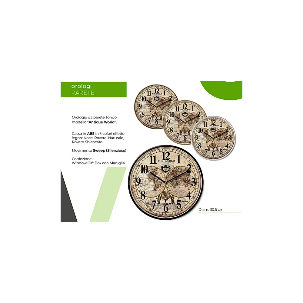 Orologio da Parete 1888/20 World 30cm Virtime