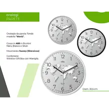 Orologio da Parete 1887/10 World 30cm Virtime