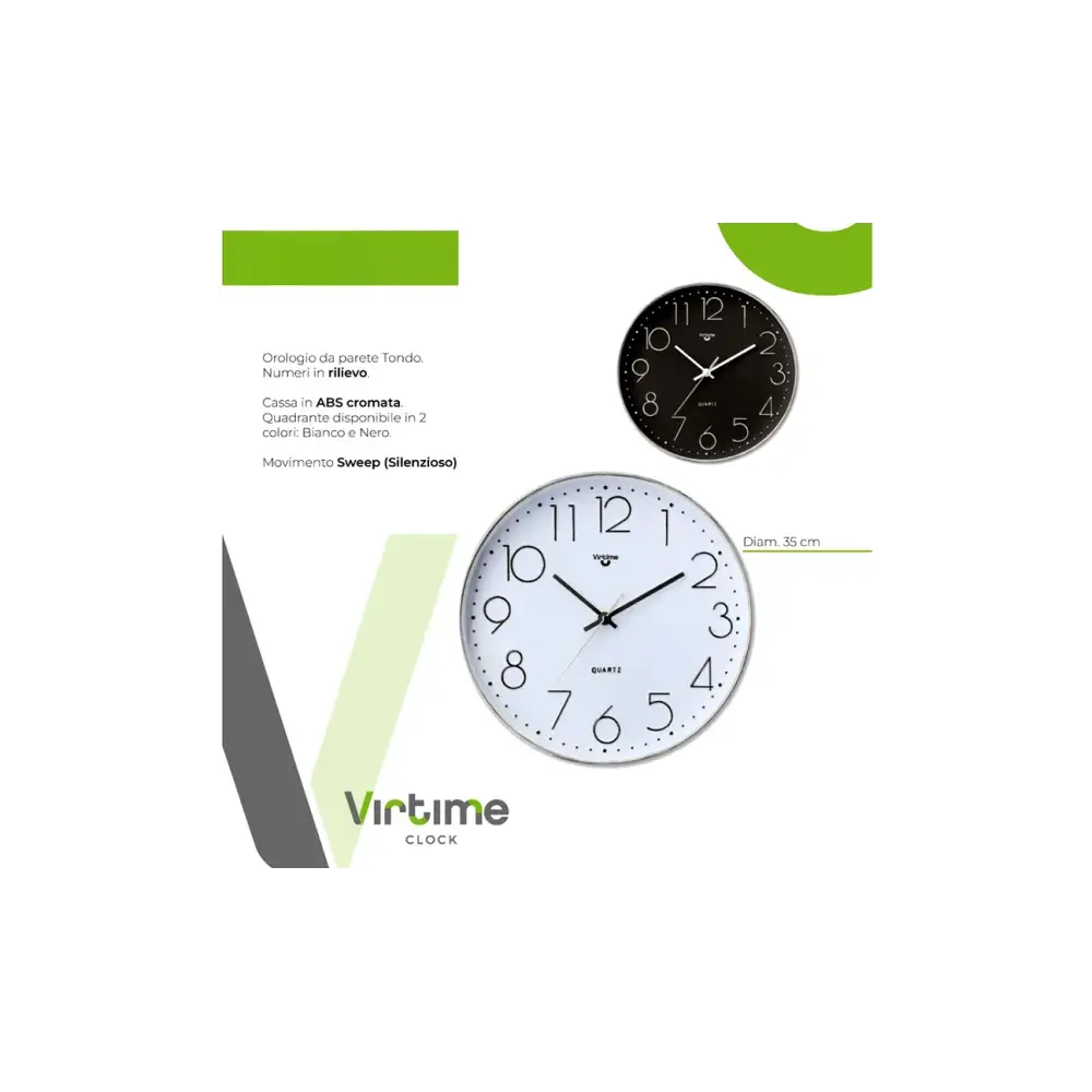 Orologio da Parete 1880/10 Crome 35cm Virtime