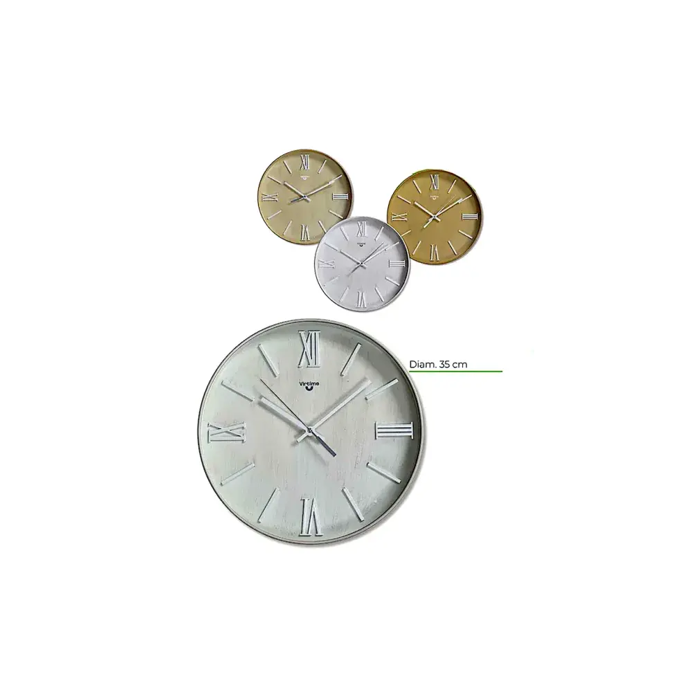 Orologio da Parete 1881/10 Effetto Legno 35cm Virtime