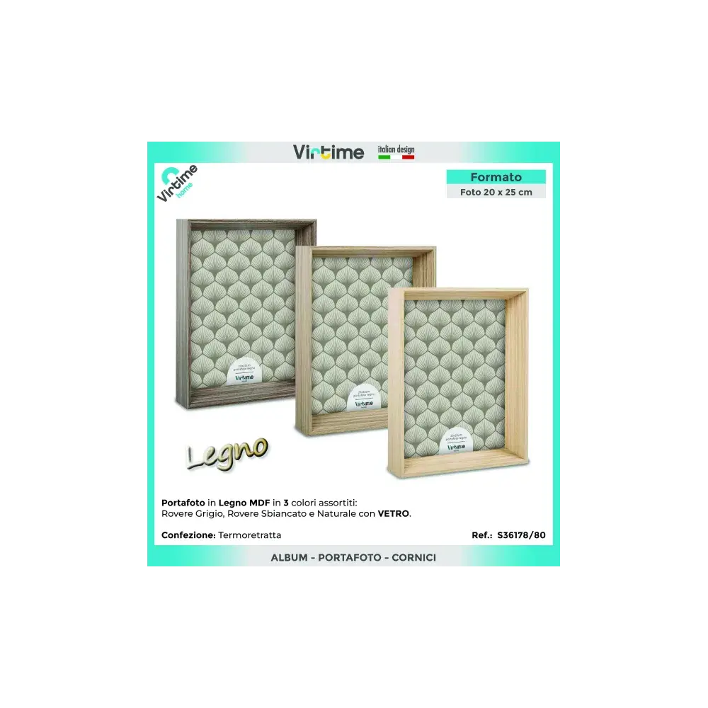 Portafoto S36178/80 MDF/Legno 20x25 Virtime