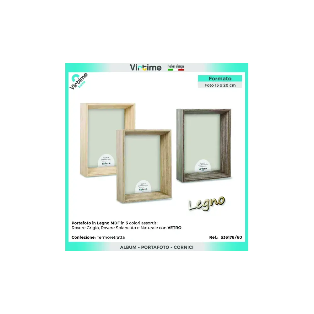 Portafoto S36178/60 MDF/Legno 15x20 Virtime