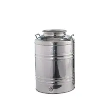 Bidone Inox 50LT con Rubinetto Sansone