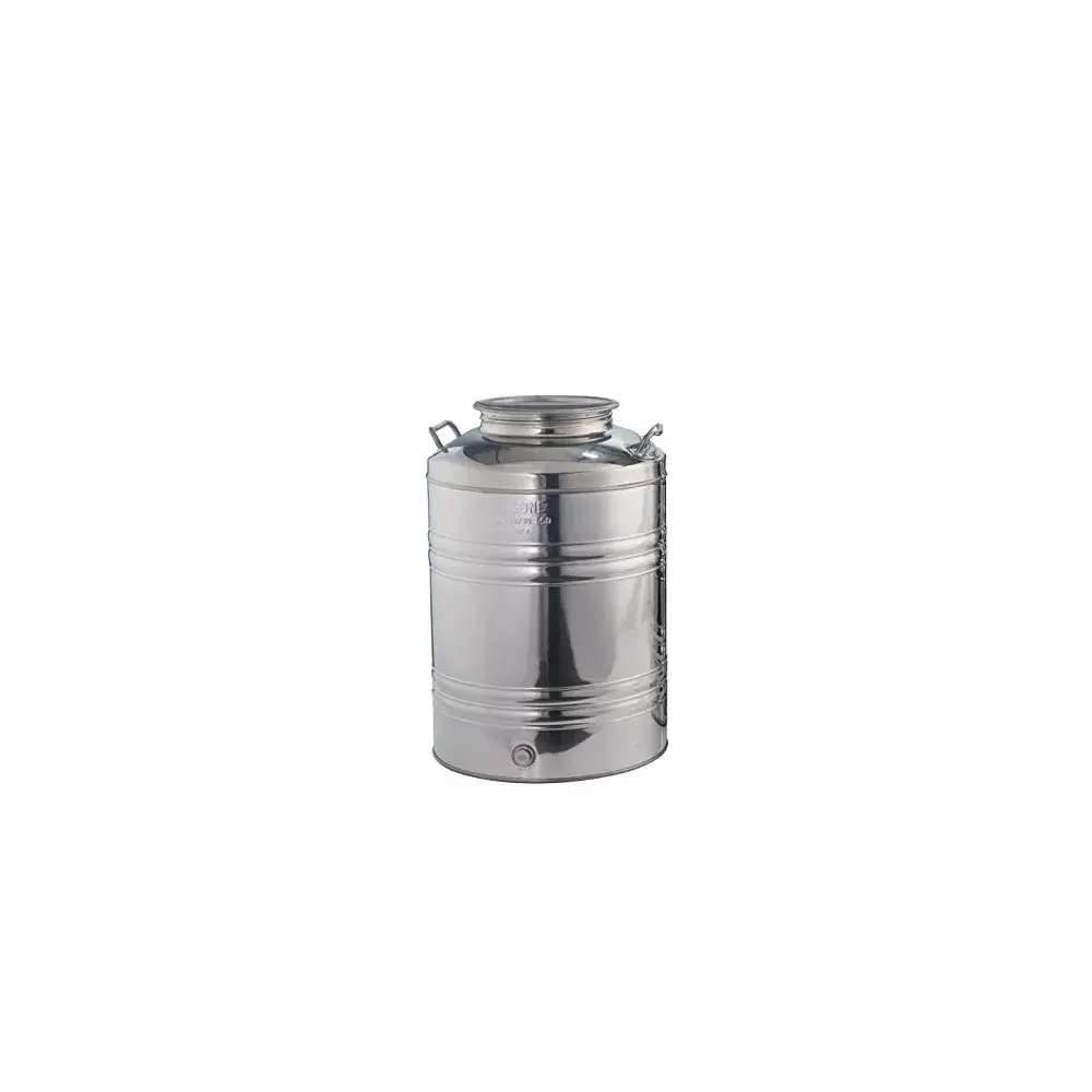 Bidone Inox 50LT con Rubinetto Sansone
