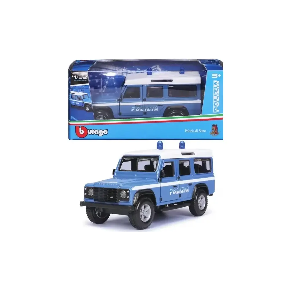 Land Rover Defender 110 Polizia 1:32 Bburago - Modellino