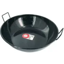 La Ideal Tegame Alto 40 cm in Smaltato con Manici in Ferro Ilsa