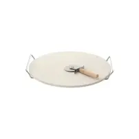 Pietra Refrattaria Pizza 33 cm con Supporto e Rotella 5Five