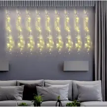 Tenda StarFall Light 1152 LED 460x80 cm Bianco Caldo Lotti