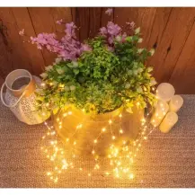 Cascata di Luci 300 MicroLED H100 cm Bianco Caldo Lotti