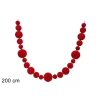 Ghirlanda di Sfere Velluto Rosso 200 cm Due Esse