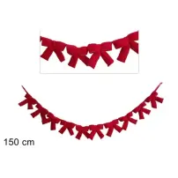 Ghirlanda 10 Fiocchi Velluto Rosso 150 cm Due Esse