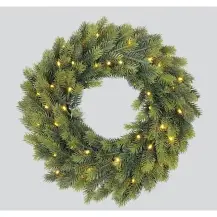 Corona Abete Alpino 40 cm con 50 LED e Timer Lotti