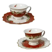 Set 2 Tazze Caffè con Piattino Carol Brandani