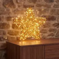 Stella Luminosa 3D 38 cm Oro Rosa 400 MicroLED Lotti