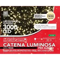 Catena Luminosa 3000 LED Bianco Caldo 60 m Mercury
