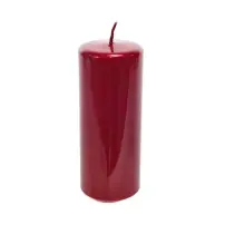 Candela Pillar Glass Rossa 17x7 cm Mercury