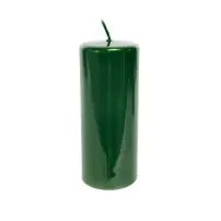 Candela Pillar Glass Verde 17x7 cm Mercury