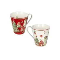 Set 2 Mug Villaggio in Festa New Bone China Brandani