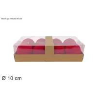 8 Sfere di Natale 10 cm Velluto Rosso Due Esse