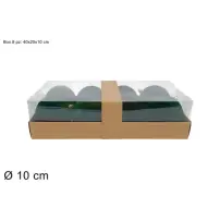 8 Sfere di Natale 10 cm Velluto Verde Due Esse