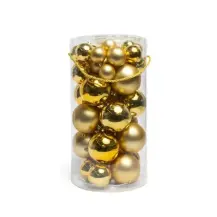 50 Sfere di Natale Oro in Plastica Mercury