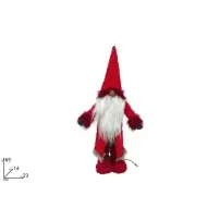 Gnomo di Natale 65 cm Vestito Rosso Due Esse