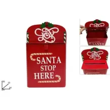 Cassetta Letterine Babbo Natale Santa Stop Here Due Esse