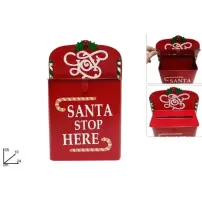 Cassetta Letterine Babbo Natale Santa Stop Here Due Esse