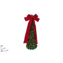 Albero Decorativo Agrifoglio Glitter 42 cm Due Esse