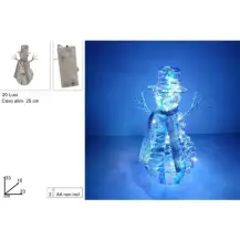 Pupazzo di Neve Luminoso 33 cm con Luci Due Esse