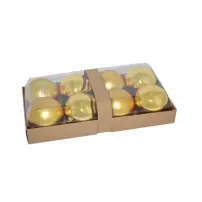 8 Sfere di Natale 10 cm Oro Lucide e Opache Due Esse