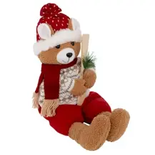 Peluche Orso Sciatore di Natale 50 cm Feeric