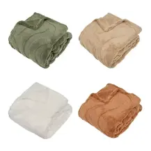Plaid Sherpa Jacquard Opal 130x170 cm Atmosphera