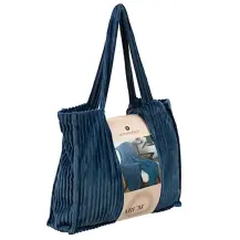 Plaid Arum Flanella a Coste 240x220 Blu Atmosphera