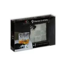 Set 9 Pietre da Whisky in Pietra Ollare 2 cm Secret de Gourmet