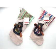 Calza della Befana in Juta e Tessuto 36 x 19 cm Creare Italia