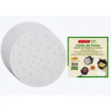 Carta Forno Rotonda 22 cm per Friggitrice ad Aria, 100 Fogli